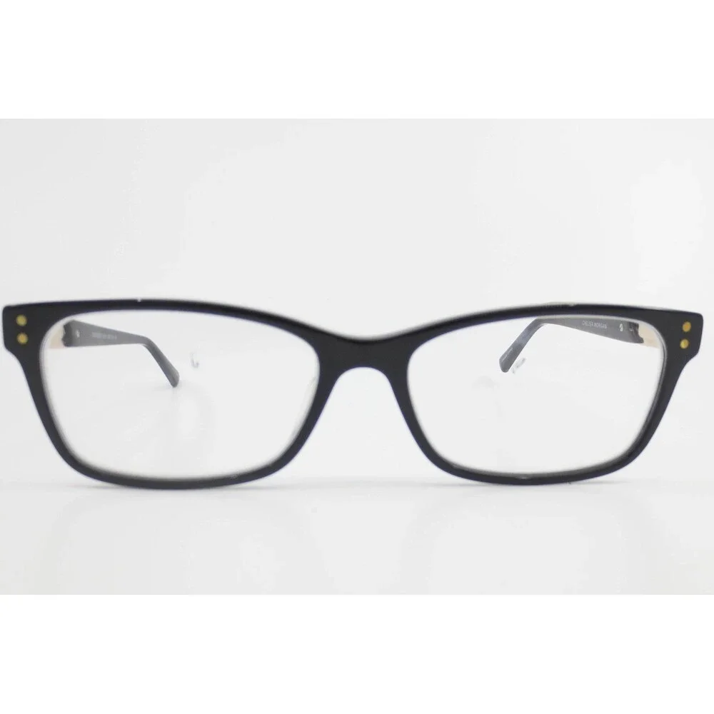 Chelsea Morgan CM 202237 BLK Black Rose Gold Crystal Eyeglass Frames 54-16-140
